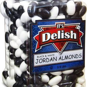 Tuxedo Black & White Jordan Almonds  3.5 lbs Jumbo Container Outlet Cheap
