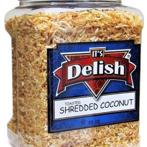 Toasted Unsweetened Coconut Fancy Shred Flakes – 22 OZ  Jumbo Jar Buy Cheap Perfect