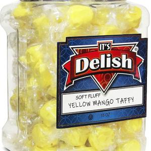 Yellow Mango Taffy Chews  18 Oz Jumbo Jar Pre Order For Sale