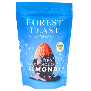 Forest Feast Salted Dark Chocolate Almonds  (UK) - 270g Free Shipping Original