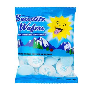 Gerrit's Blue Raspberry Satellite Wafers With Tongue Tattoo - 36g Clearance Shop