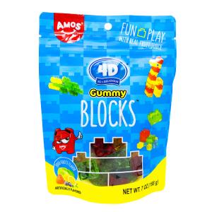 Amos 4D Creative Building Blocks Gummy Candy - 7oz Cheap Sale Newest