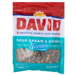 DAVID Sour Cream & Onion Jumbo Sunflower Seeds - 5.25 oz Collections Cheap Pice