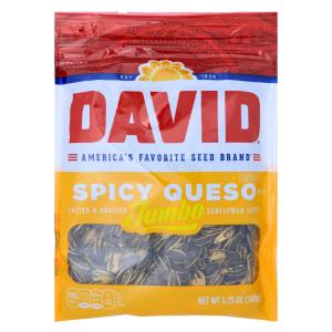 DAVID Spicy Queso Jumbo Sunflower Seeds - 5.25 oz Sale With Paypal