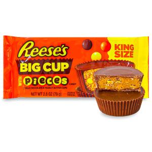Reese's Stuffed with Pieces Big Cup King Size - 2.8oz **BB 2025/Apr/01** Discount Popular