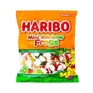 Haribo Mini Rainbow Frogs Gummi Candy-5 oz. Release Dates Authentic