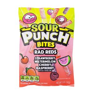 Sour Punch Mini Bites Rad Reds Pouch - 5oz High Quality For Sale