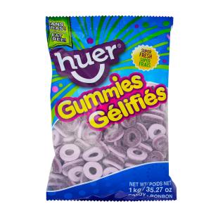 Huer Grape Sour Rings Gummies - 1kg Sast Online