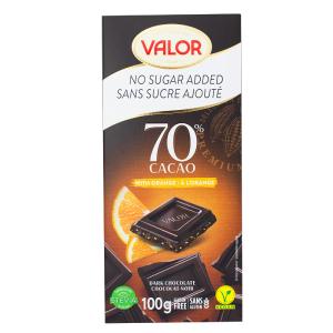 Valor 70% Cacao with Orange Sugar Free-100 g Footlocker Finishline For Sale