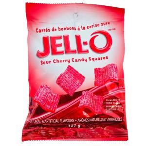 Jell-O Sour Cherry Candy Squares - 127g Discount