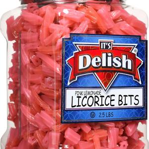 Pink Lemonade Licorice Bits  2.5 LBS  Jumbo Container Jar Cheap Footlocker