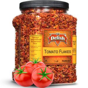 Premium Dried Tomato Flakes  16 OZ Jumbo Reusable Container Clearance Geniue Stockist