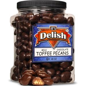 Milk Chocolate Toffee Coated Pecans, 48 Oz Jumbo Container Free Shipping Exclusive