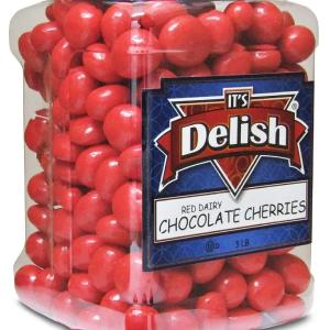 Red Chocolate Covered Cherries, 3 lbs | Jumbo Jar Cheap Lowest Pice