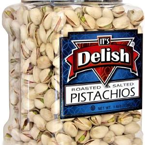 Roasted Salted Pistachios with Sea Salt , 1.6 LBS | Jumbo Jar Cheap Real Eastbay