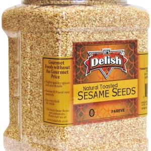 Natural Toasted Whole Sesame Seeds  – 38 OZ Jumbo Jar Clearance Wholesale Pice