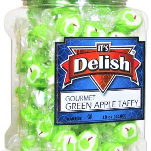 Green Apple Soft Taffy – 18 Oz Jumbo Reusable Container Clearance Free Shipping