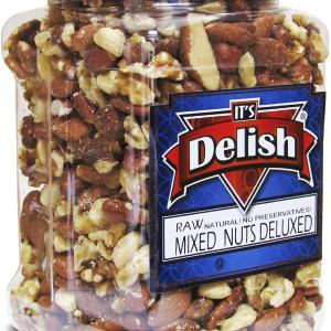 Raw Mixed Nuts with No Peanuts , 2 lbs  Jumbo  Jar Clearance Shop