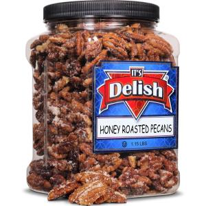 Honey Roasted Pecans  1.15 LBS Reusable Jumbo Container From China