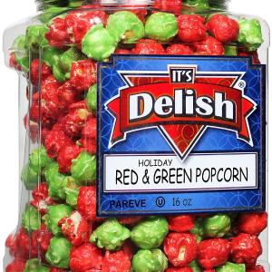 Holiday Red & Green Popcorn, 16 Oz Jumbo Container Genuine Cheap Pice
