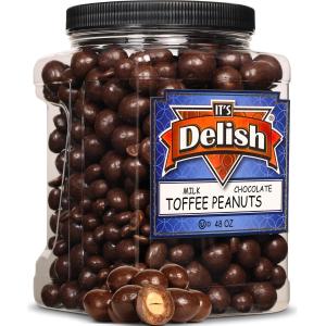 Milk Chocolate Toffee Coated Peanuts  48 OZ Jumbo Container Amazing Pice Cheap Online