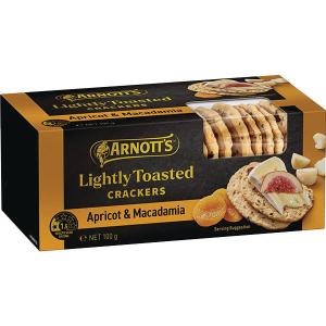 Arnott's Gold Lightly Toasted Crackers Apricot & Macadamia 100g Free Shipping View