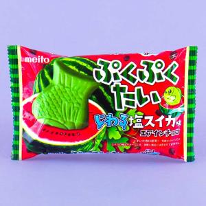Meito Puku Puku Tai Fish Shaped Wafer - Watermelon Excellent
