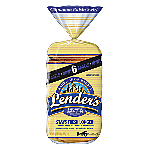 Lender Cinnamon Raisin Swirl Bagel 485g Clearance Tumblr
