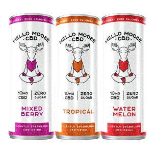 Mello Moose CBD Lightly Sparkling CBD Drink 10mg 250ml Clearance Latest