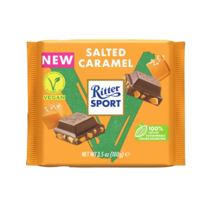 Ritter Sport Salted Caramel Vegan Chocolate Bar - 100g With Credit Card For Sale