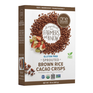 One Degree Organic Foods Sprouted Brown Rice Cacao Crisps - 283g Cheap Real Authentic