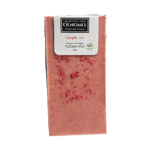 Oenomel Raspberry 40% White Chocolate Bar - 80g Outlet Exclusive