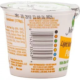 Morning Fresh Light LowFat Yogurt Peach 6oz Clearance Latest