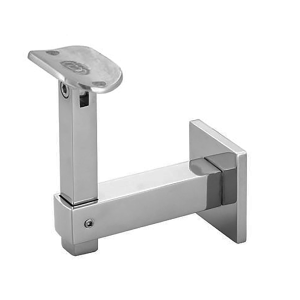 [SHRBADJ] Square Handrail Bracket -Adj. Wall Mount w/ Round Saddle (BS, MBL) Cheap Sale Manchester