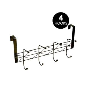 Simplify Geometric Collection Over The Door 8 Hook Hanger, Black, 15.75x3.9x11.3 Inches Genuine Cheap Pice