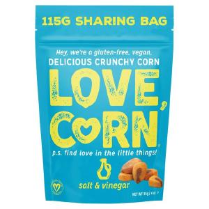 Love Corn Premium Crunchy Corn Salt & Vinegar Flavour 115g Sharing Bag Low Cost Sale Online