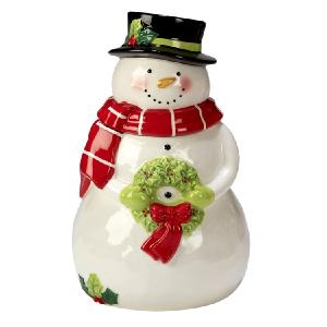 Holiday Magic Snowman 3-D Cookie Jar Discount Pay With Visa