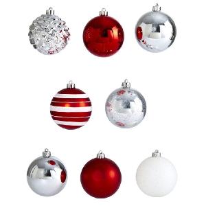 Holiday Shatterproof, 64 Count Christmas Tree Ornament Set, 80mm with Reusable Box Inexpensive Sale Online