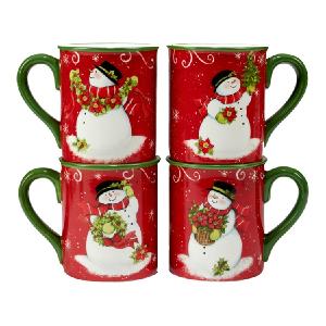 Holiday Magic Snowman Mugs Set of 4 Explore