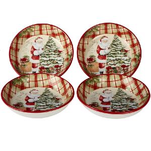 Holiday Wishes Soup/Pasta Bowls Set of 4 Sale Manchester