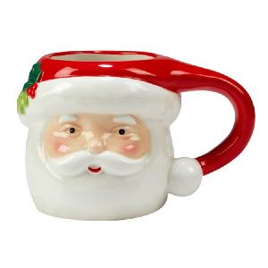 Holiday Magic Santa 3-D Mugs Set of 4 Cheap Good Selling