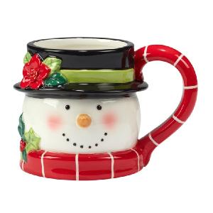 Holiday Magic Snowman 3-D Mugs Set of 4 Popular Cheap Online