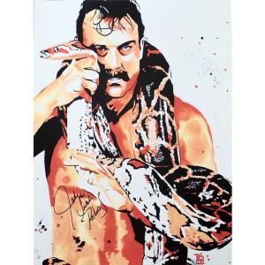 Jake Roberts 18x24 Print - AUTOGRAPHED Get Authentic Sale Online