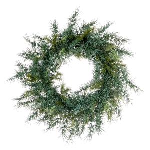 24" Artificial Mixed Fern Cedar Wreath In China Cheap Online
