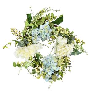 24" Artificial Green Hydrangea Berry Wreath Buy Cheap Clearance Store