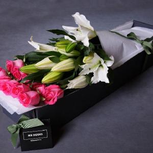 White Lilies & Pink Roses Discount Explore