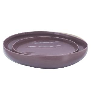 12"/15" Organic Ceramic Bowls Set of 2 - Lavender Free Shipping Top Quality