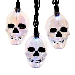 10-Light Glitter Skull Light Set with RGB LED Lights For Cheap Online