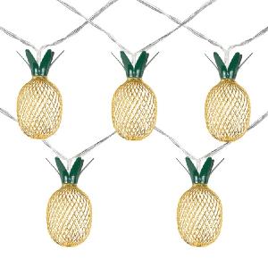 10-Count Warm White Pineapple Battery-Operated LED Christmas Light Set with 3' Clear Wire Outlet Wiki