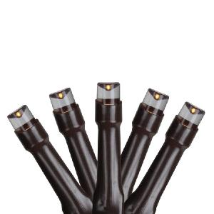 10-Count White Battery-Operated LED Wide-Angle Christmas Light Set with 3.5' Brown Wire Low Cost For Sale